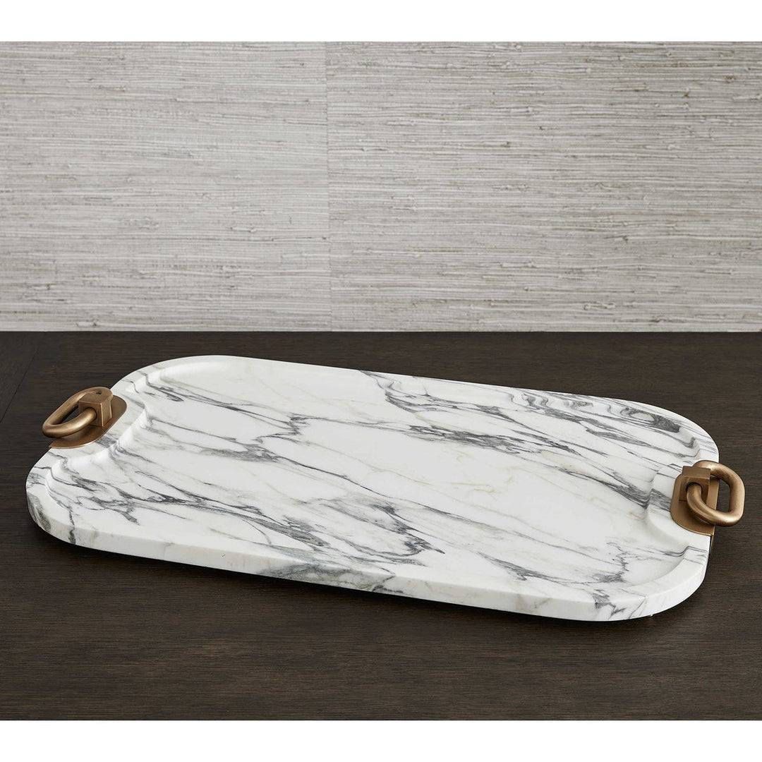 Hippodrome Tray - Arabescato Marble