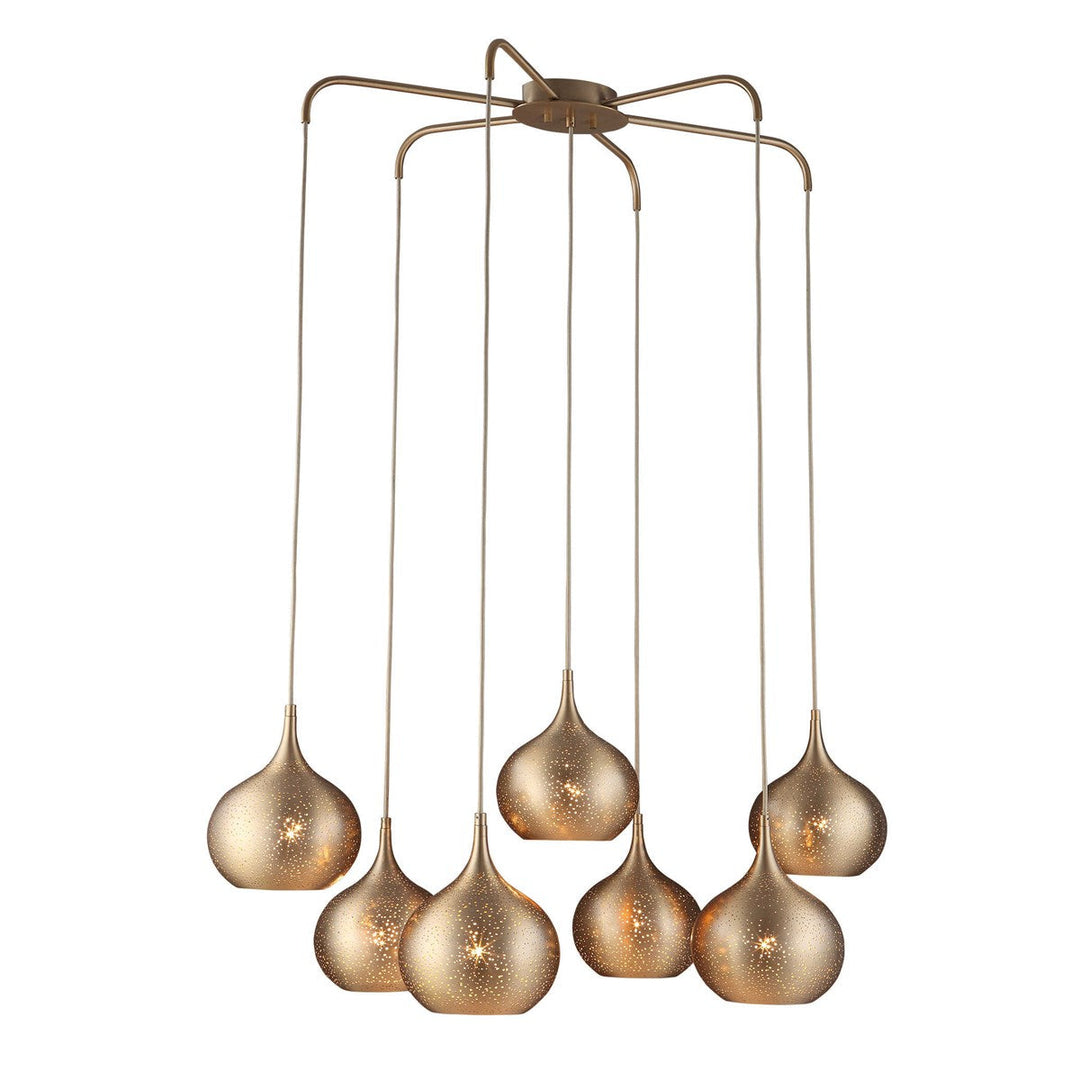 Golden Onion, 7 Lt Chandelier