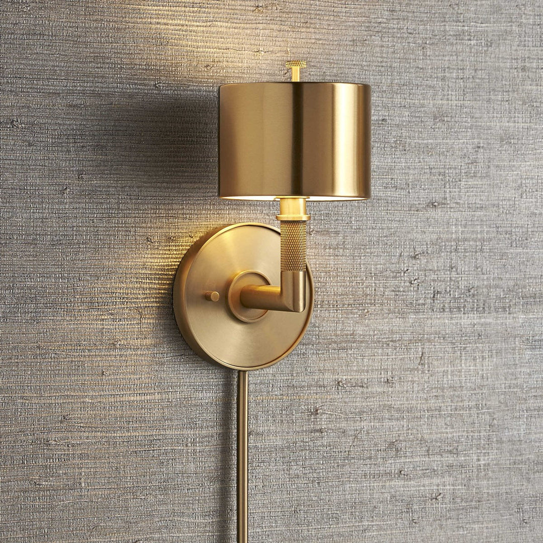 Knurl, 1 Lt Sconce - Brass