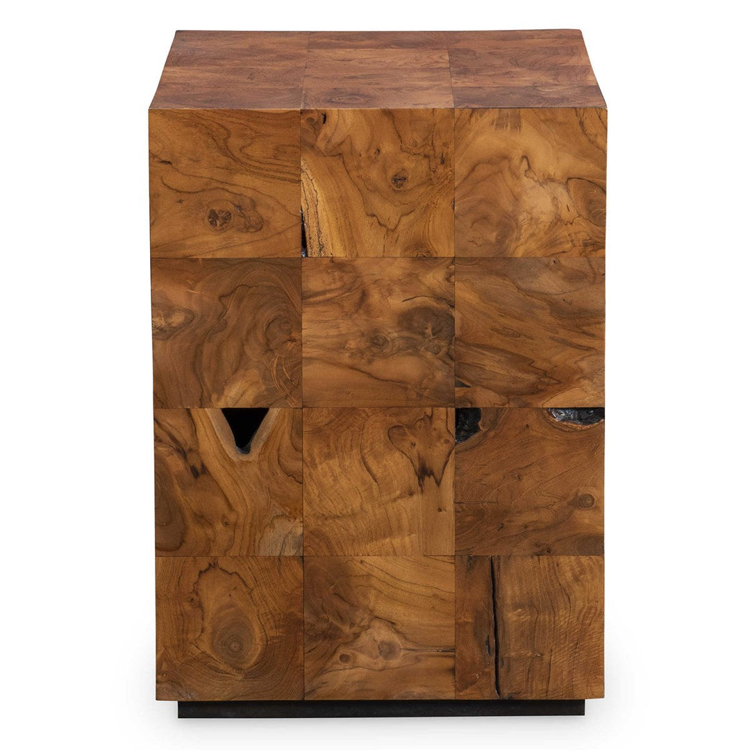 Teak Tac Toe End Table