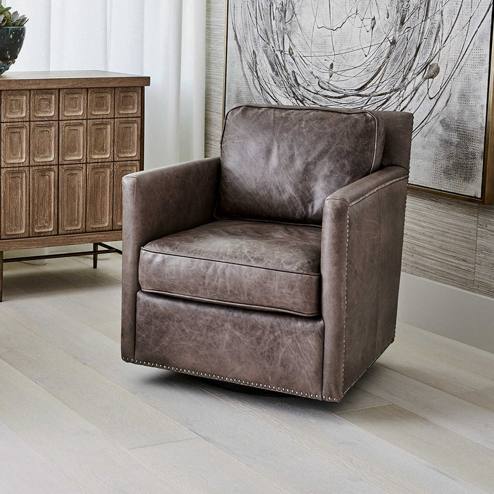 Roosevelt Swivel Chair, Smoke