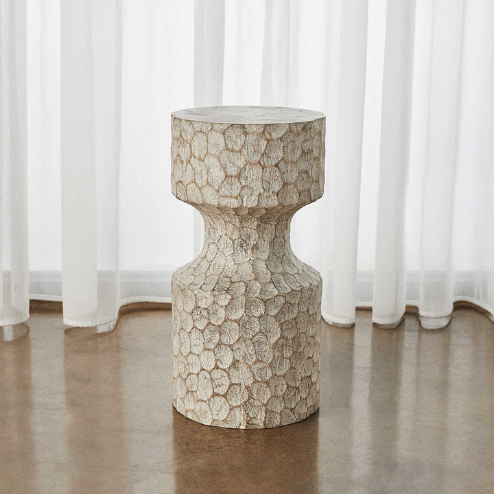 Whittled Accent Table