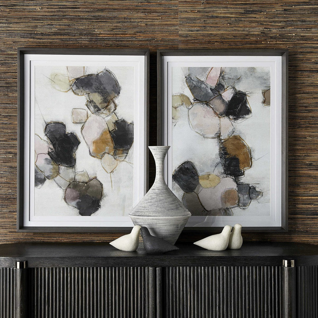 Plunging Pastels Framed Prints, S/2