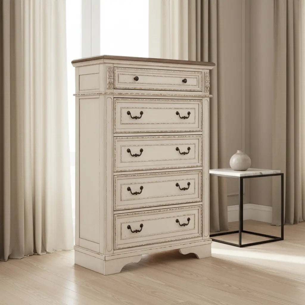Realyn Bedroom King Set with Chest Offer