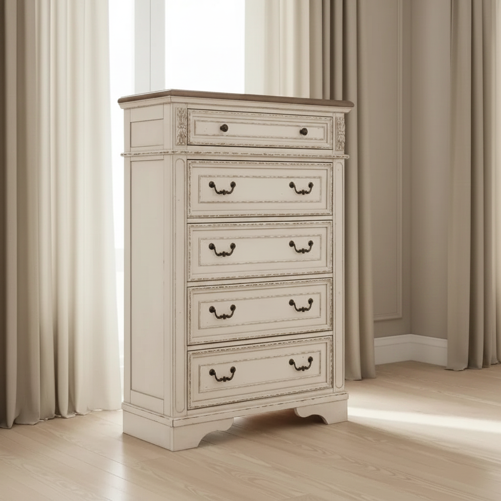 Realyn Bedroom King Set with Chest Offer