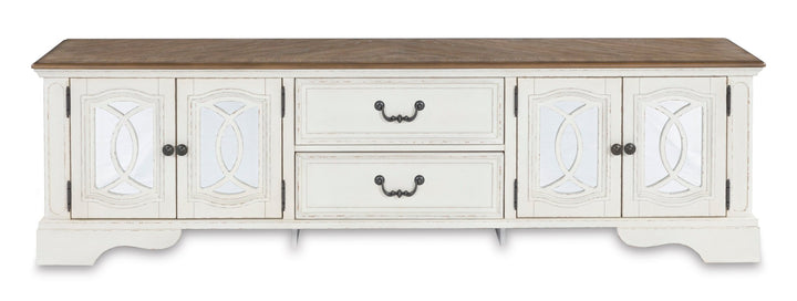Realyn Oval Table Set With TV Stand