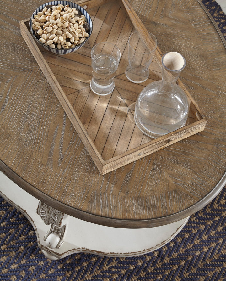 Realyn Oval Table Set With TV Stand