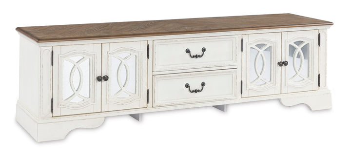 Realyn Oval Table Set With TV Stand