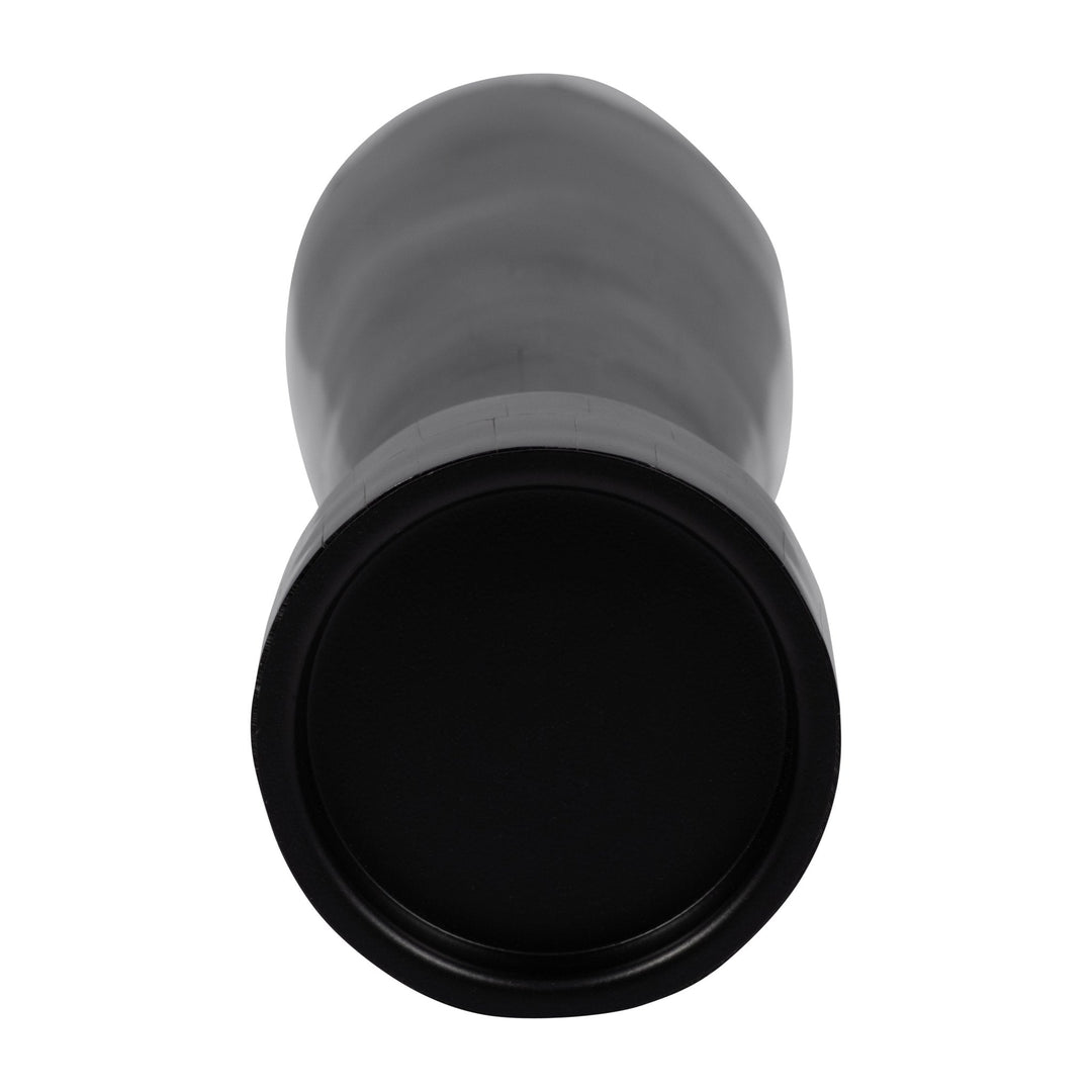 RESIN, 12" PILLAR CANDLEHOLDER, BLACK