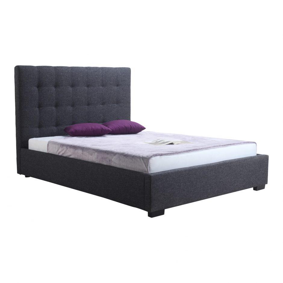 Belle Storage Bed King Charcoal Fabric