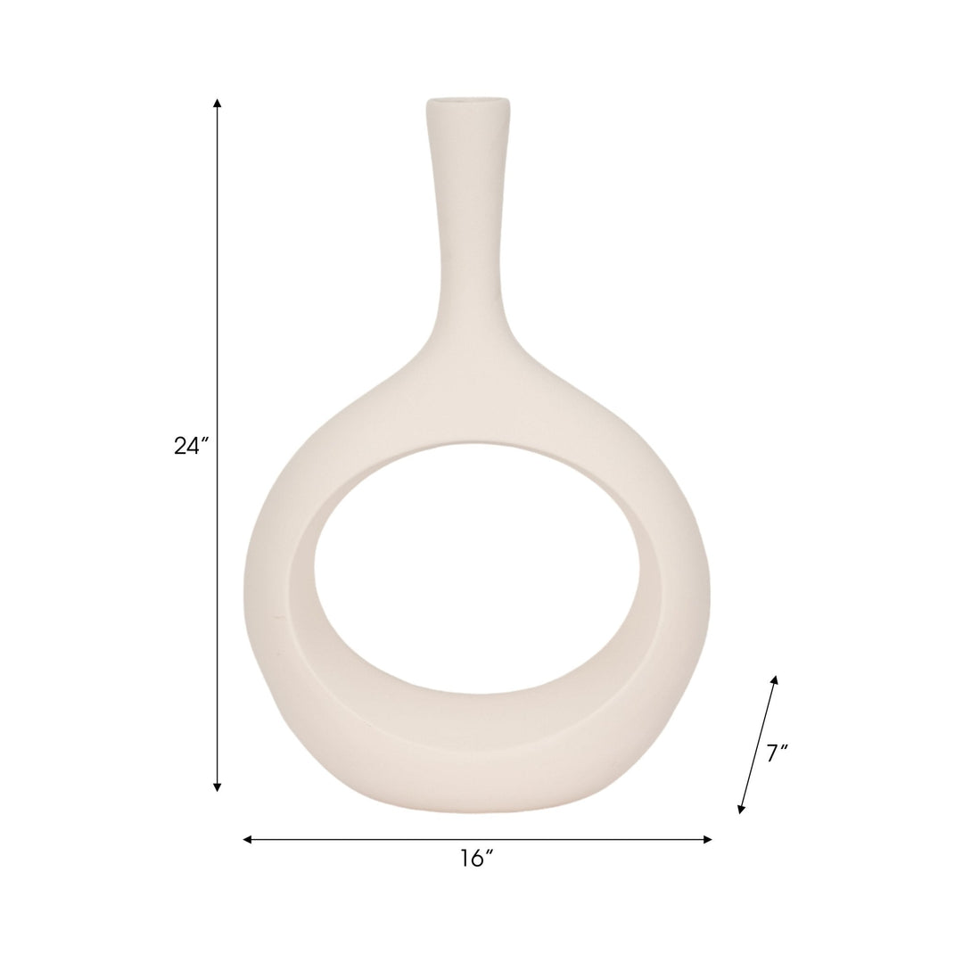 ROUGH TEXTURE ROUND CUT OUT VASE