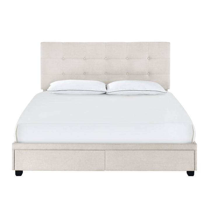 King Storage Bed - Fog