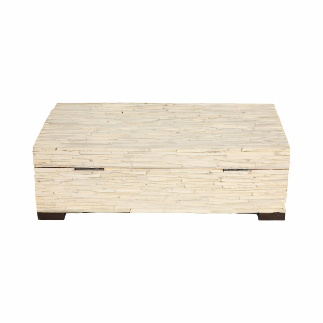 S/2 14/16" Hadwin Resin Cream Boxes
