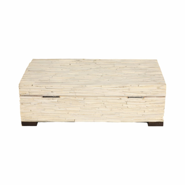 S/2 14/16" Hadwin Resin Cream Boxes