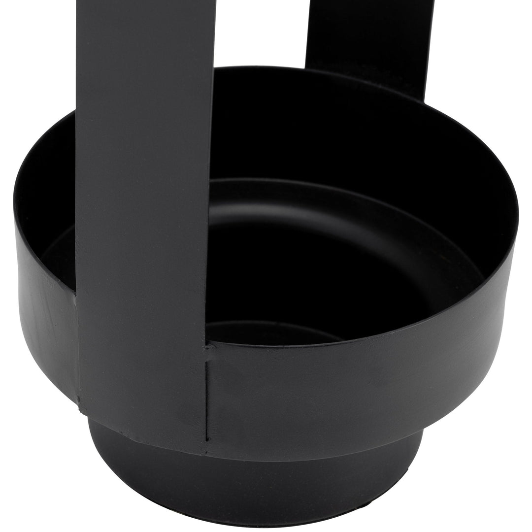 S/2 14/17", METAL LANTERN, BLACK