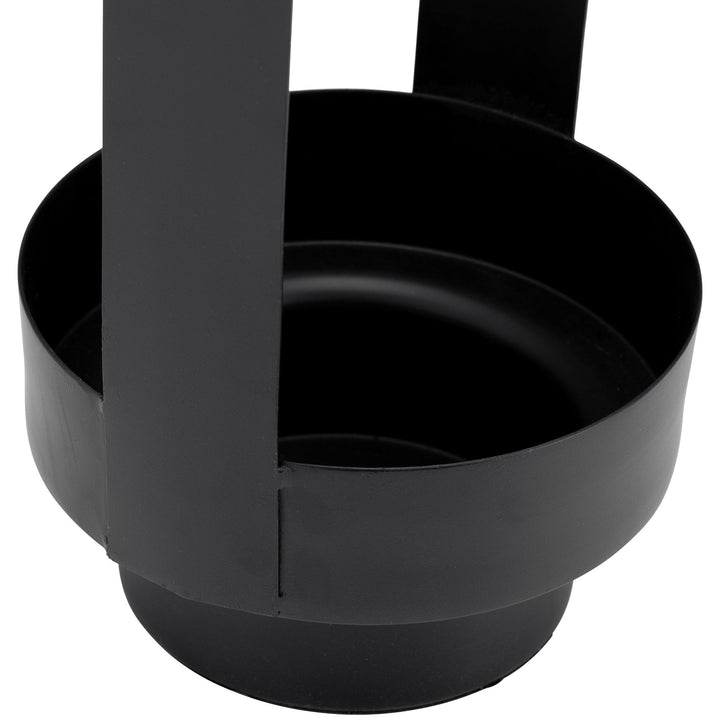 S/2 14/17", METAL LANTERN, BLACK