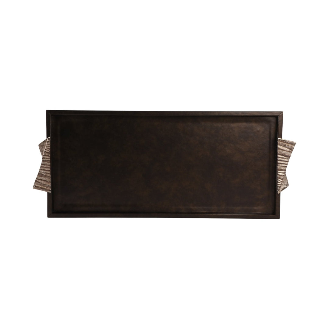 S/2 22/26" ANDROS TRAYS WITH ALUMINIUM HARDWARE