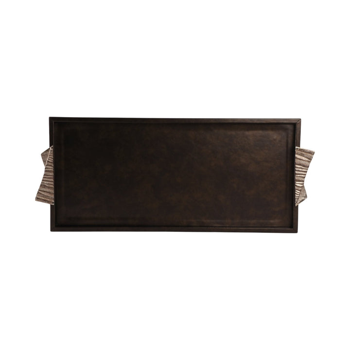 S/2 22/26" ANDROS TRAYS WITH ALUMINIUM HARDWARE