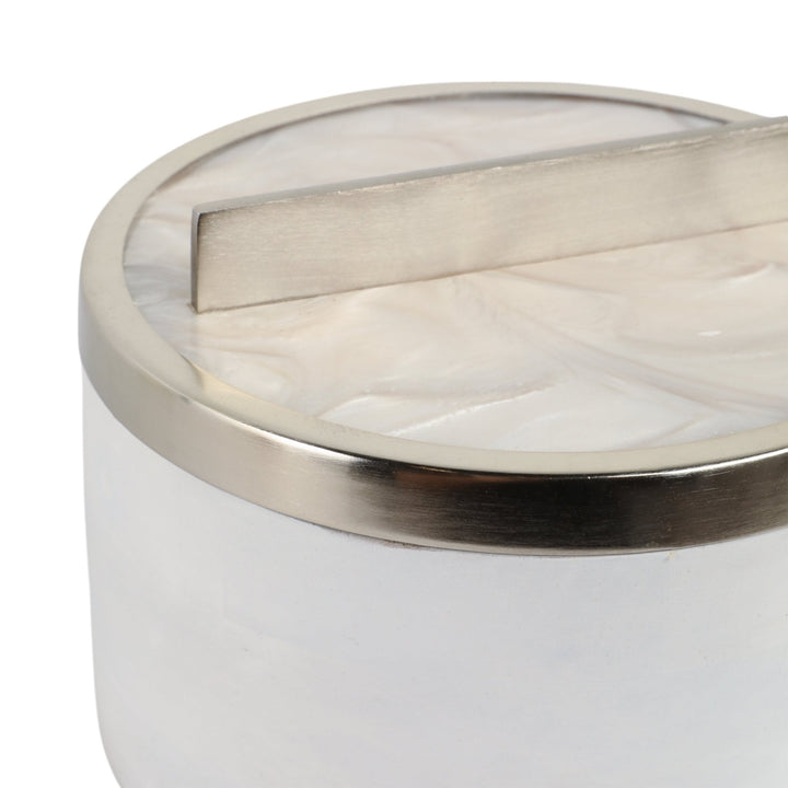 S/2 7/5" COLCHESTER WOOD AND MICA RESIN BOXES