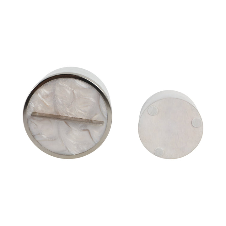 S/2 7/5" COLCHESTER WOOD AND MICA RESIN BOXES