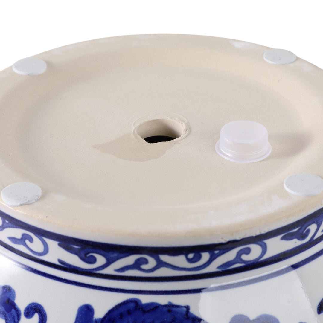 S/2 9/11" Bowl Chinoiserie Planters, Blue/wht