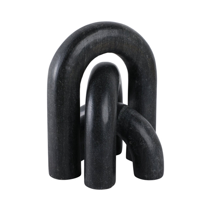 S/3 10" Walton Black Marble Arches