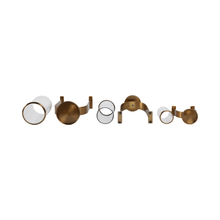 S3 10/16/22" DELEVAN GOLD CANDLE HOLDERS