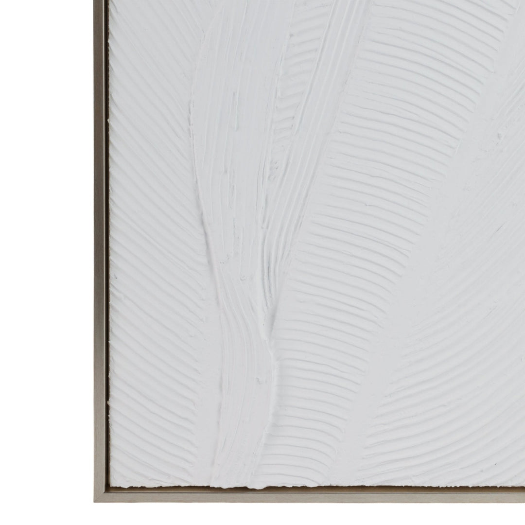 S/3 16X48 BRADENTON WHITE LEAVES WALL DECOR