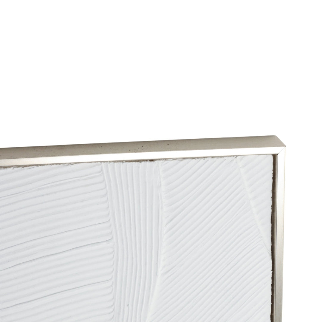 S/3 16X48 BRADENTON WHITE LEAVES WALL DECOR