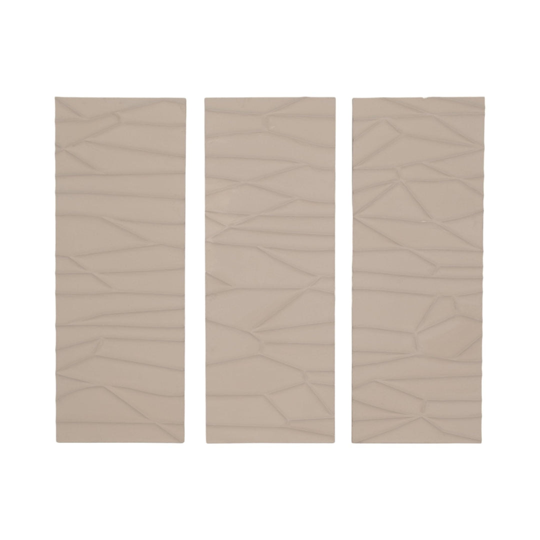 S/3 24X63 CHINATI DIMENSIONAL PLASTER ART