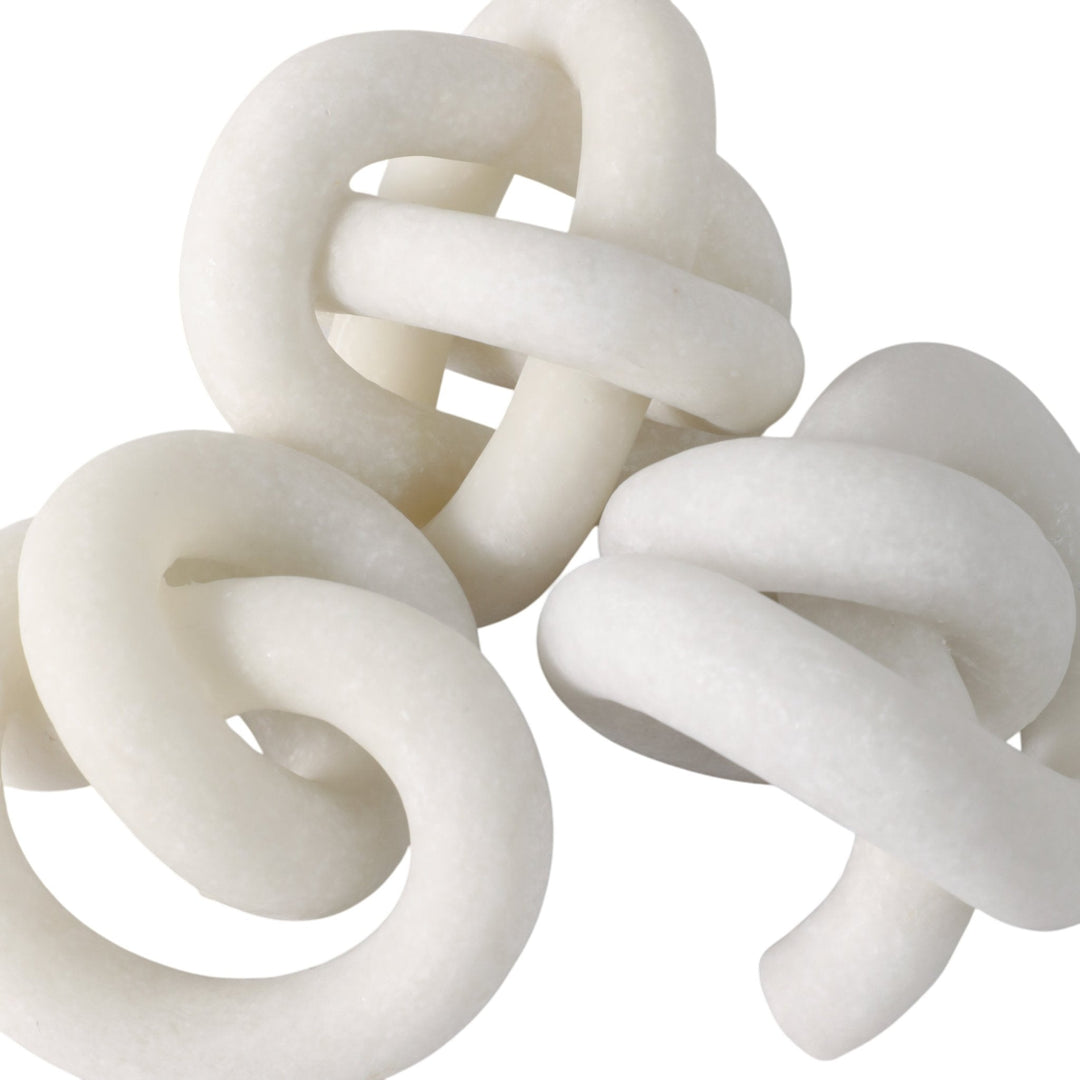 S/3 4/5/5" DAYTON QUARTZ RESIN KNOTS, WHITE