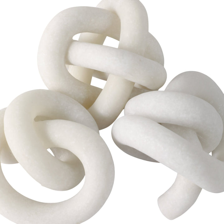 S/3 4/5/5" DAYTON QUARTZ RESIN KNOTS, WHITE