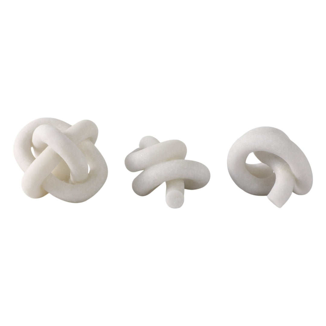 S/3 4/5/5" DAYTON QUARTZ RESIN KNOTS, WHITE