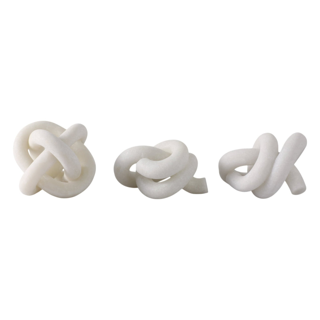 S/3 4/5/5" DAYTON QUARTZ RESIN KNOTS, WHITE