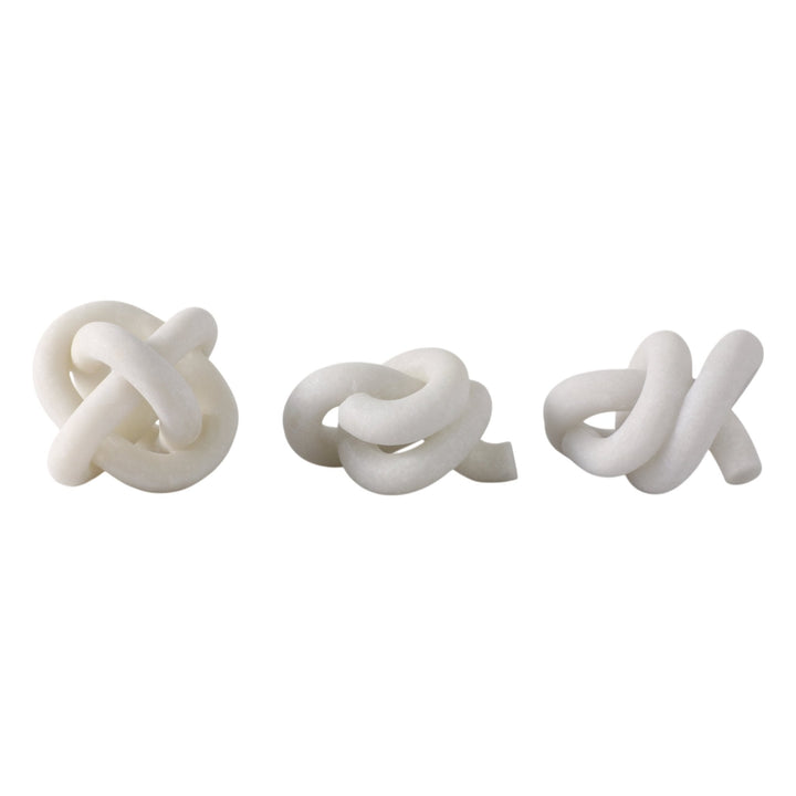 S/3 4/5/5" DAYTON QUARTZ RESIN KNOTS, WHITE