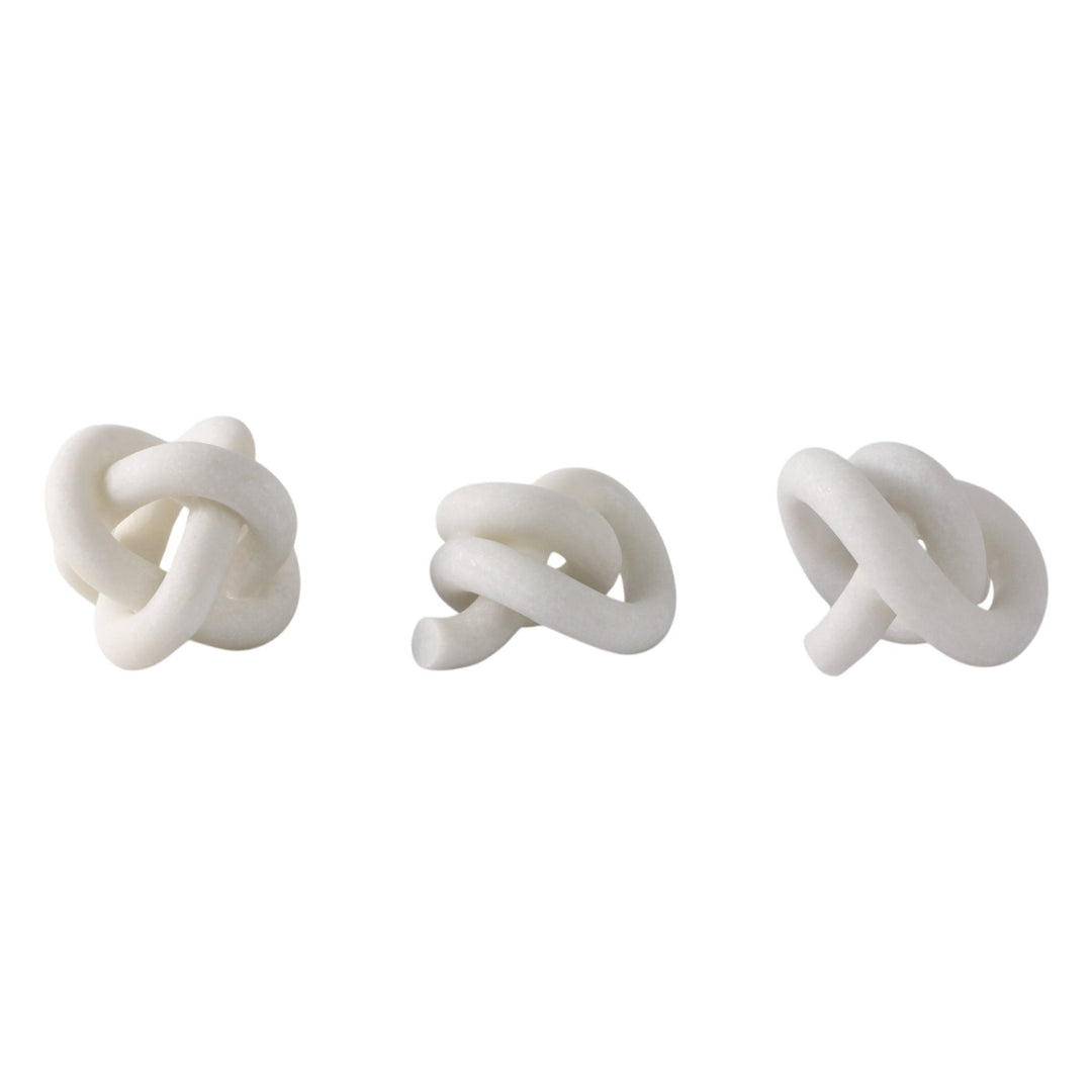 S/3 4/5/5" DAYTON QUARTZ RESIN KNOTS, WHITE