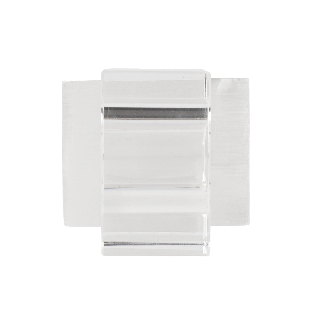 S/4 10" SENISE SELENITE/CRYSTAL NAPKIN RINGS, WHT