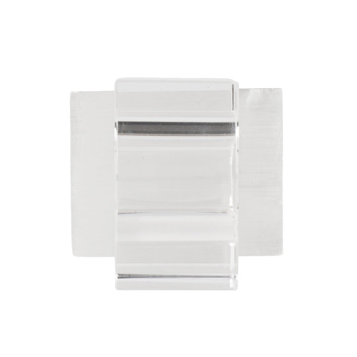 S/4 10" SENISE SELENITE/CRYSTAL NAPKIN RINGS, WHT