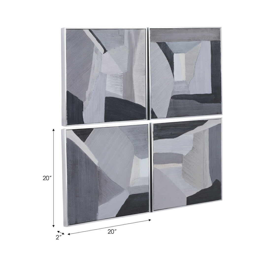 S/4 20x20 Triana Handpainted Wall Art