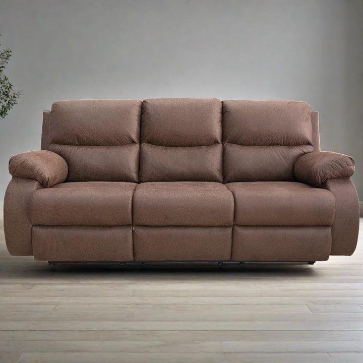 Scranto Reclining Sofa & Loveseat with Free Recliner