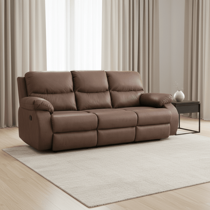 Scranto Reclining Sofa & Loveseat with Free Recliner