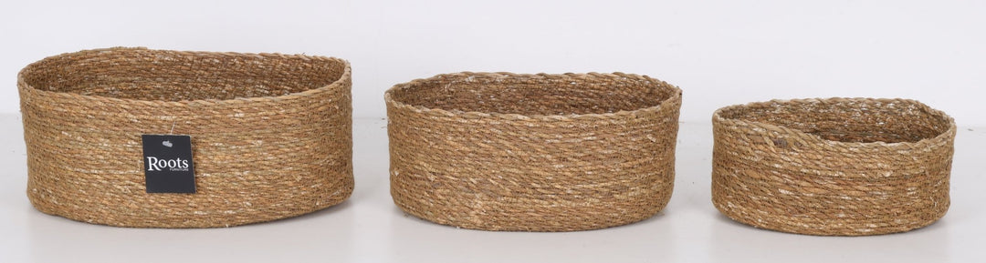 SEAGRASS OVAL BASKETS - SET OF 3