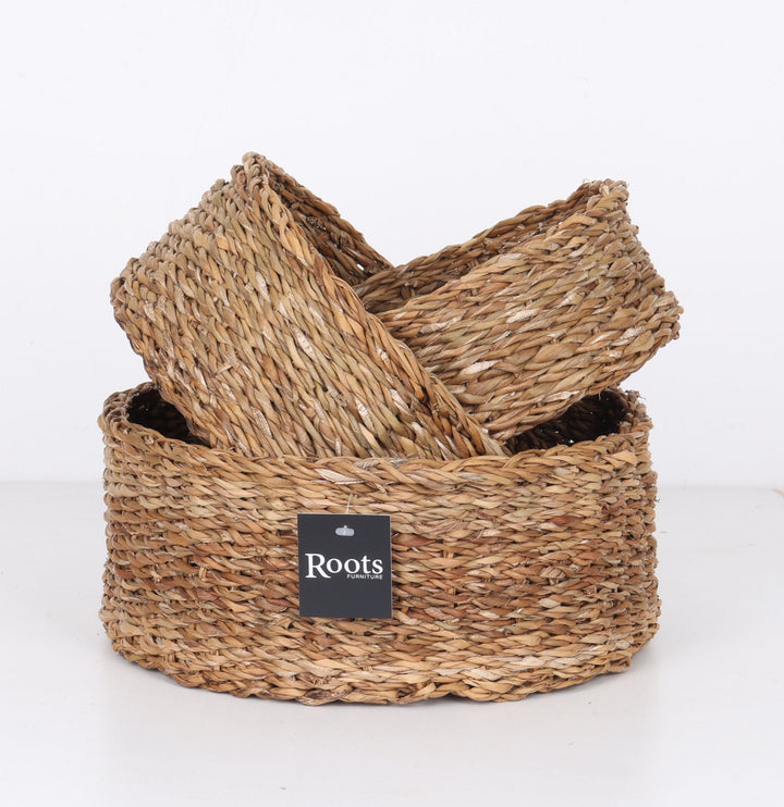 SEAGRASS ROUND BASKET - SET OF 3