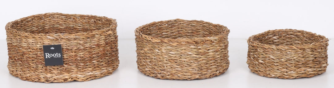 SEAGRASS ROUND BASKET - SET OF 3
