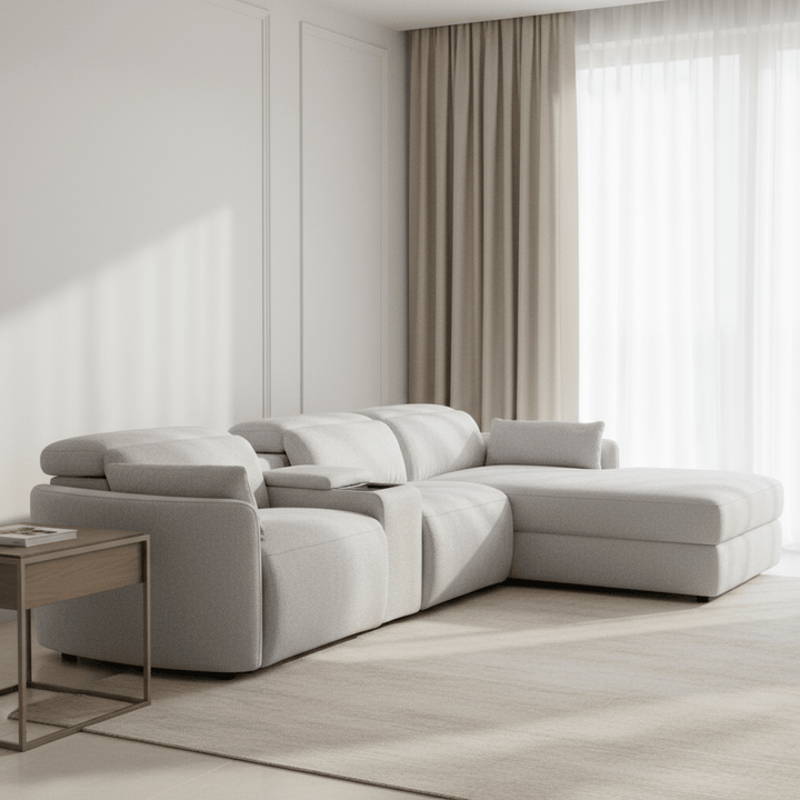 Seequence Gray Reclining Armless Chair