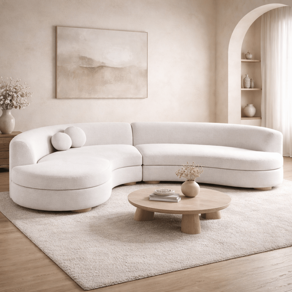 Snow Linen Beige Left Chaise Sectional