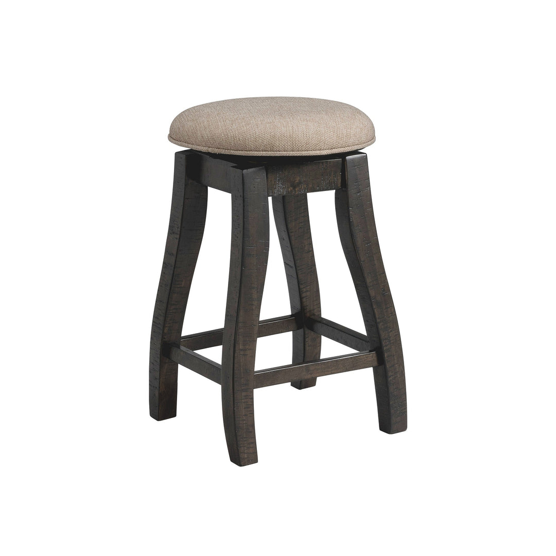 Stone 24" Counter Stool W/ Swivel W/Fabric Seat Charcoal