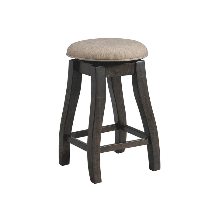 Stone 24" Counter Stool W/ Swivel W/Fabric Seat Charcoal