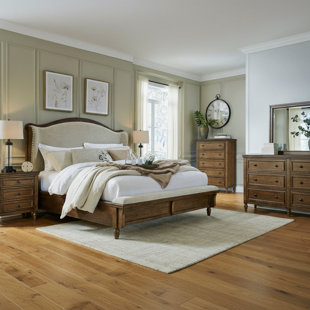 Sturlayne King Upholstered Panel Bedroom