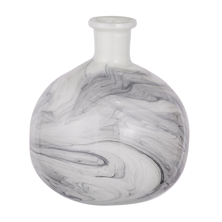 Svirla Vase - Black-and-White Swirl